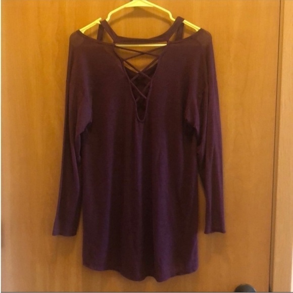 Nordstrom Size Small Open Back Purple Top. - Picture 5 of 6